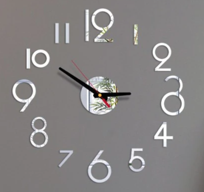 DIY Watch Home Decor Small Round Acrylic Mirror Sticker Simple Time Beauty Self-adhesion Mute 3D Wall Clock-Dollar Bargains Online Shopping Australia