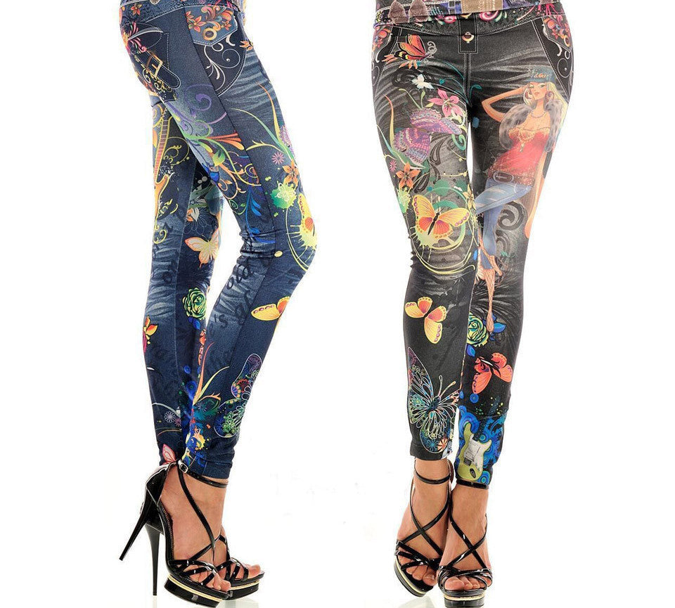 Jeggings Jeans Leggings Women Legging Jean Blue Black Ladies Jeggins with Faux Pocket Denim Skinny Legging Pants KL0054-Dollar Bargains Online Shopping Australia