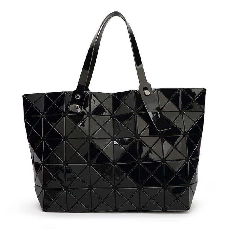 Women Bag Lady Geometry Package Sequins Mirror Saser Plain Split Joint Mujer Shoulder Bags Large Top Handle Tote-Dollar Bargains Online Shopping Australia