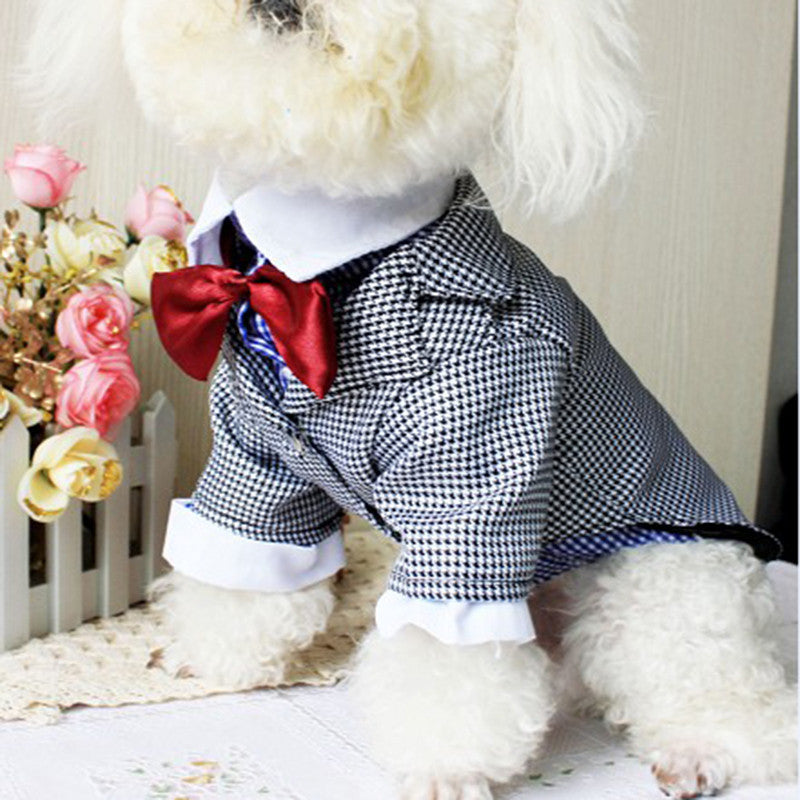 est Dog Clothes Winter Western Style Male Wedding Dog Suit & Bow Tie Puppy for Pet-Dollar Bargains Online Shopping Australia