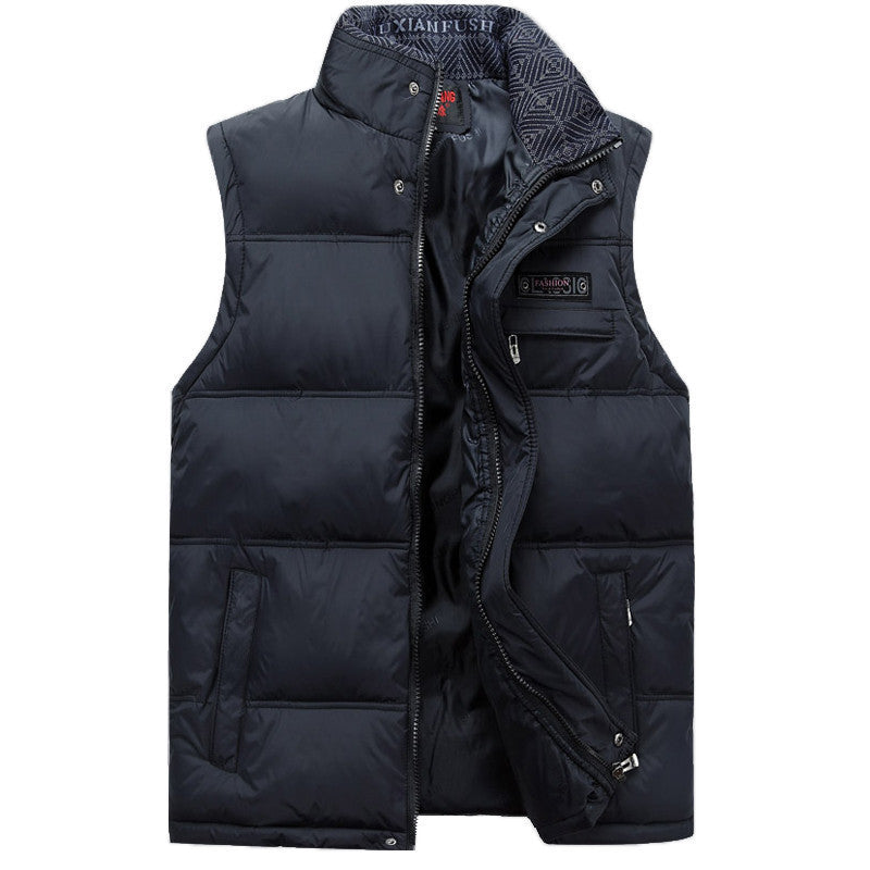 Men's Sleeveless Vest Homme Winter Casual Coats Male Cotton-Padded Men's Warm Vest Photographer Men Waistcoat Plus size 4XL - CelebritystyleFashion.com.au online clothing shop australia