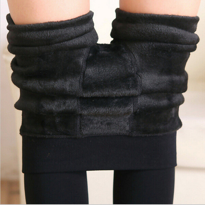 8 Colors S-XL Winter Plus Cashmere Leggings Woman Casual Warm Plus Size Faux Velvet Knitted Thick Slim Super Elastic Leggings-Dollar Bargains Online Shopping Australia