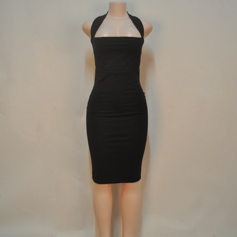 White Dress Party Dresses Women Sexy Bodycon Bandage Dress Black Halter Strapless Sleeveless Club Knee-Length Summer Dress-Dollar Bargains Online Shopping Australia