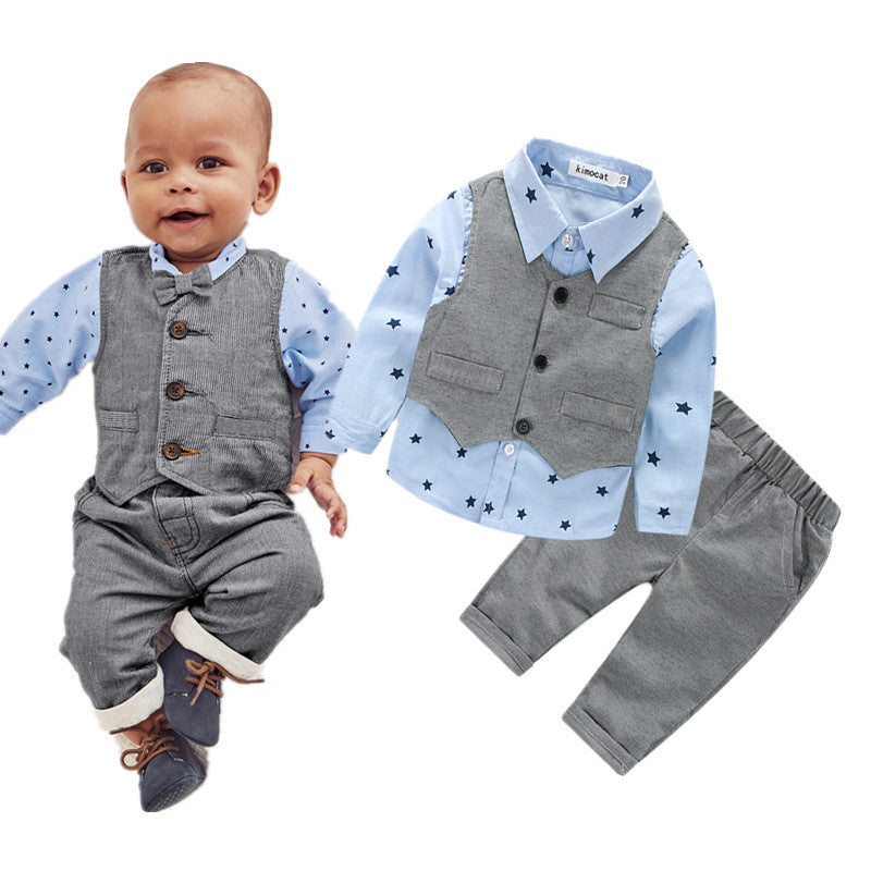 baby boys clothing set plaid rompers with bowtie + demin pants fashion baby boy clothes newborn baby clothes - CelebritystyleFashion.com.au online clothing shop australia