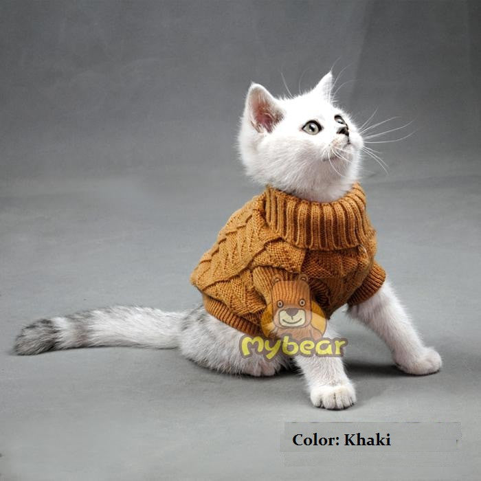 NEW Dog Cat Sweater Spagetti Color Warm Autumn Winter Dog Cat Sweater Pet Jumper Cat Clothes For Small Cat Dog Pets-Dollar Bargains Online Shopping Australia