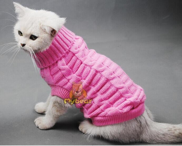 NEW Dog Cat Sweater Spagetti Color Warm Autumn Winter Dog Cat Sweater Pet Jumper Cat Clothes For Small Cat Dog Pets-Dollar Bargains Online Shopping Australia