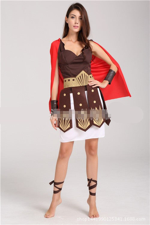 Ancient Roman Warrior Gladiator Costumes Masquerade Party Women Men Knight Julius Caesar Halloween Adult Cosplay Couple Costume - CelebritystyleFashion.com.au online clothing shop australia