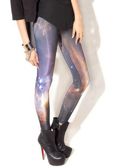 Sexy The Starry Sky Galaxy 3D Printed Leggings Summer Spring Harajuku Finess Women Leggins Creative Elastic Pants-Dollar Bargains Online Shopping Australia