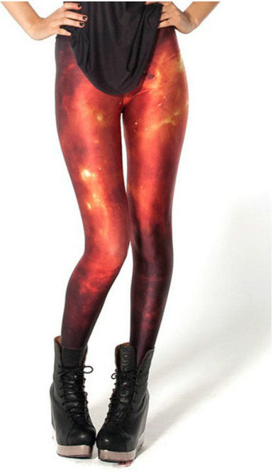 Sexy The Starry Sky Galaxy 3D Printed Leggings Summer Spring Harajuku Finess Women Leggins Creative Elastic Pants-Dollar Bargains Online Shopping Australia
