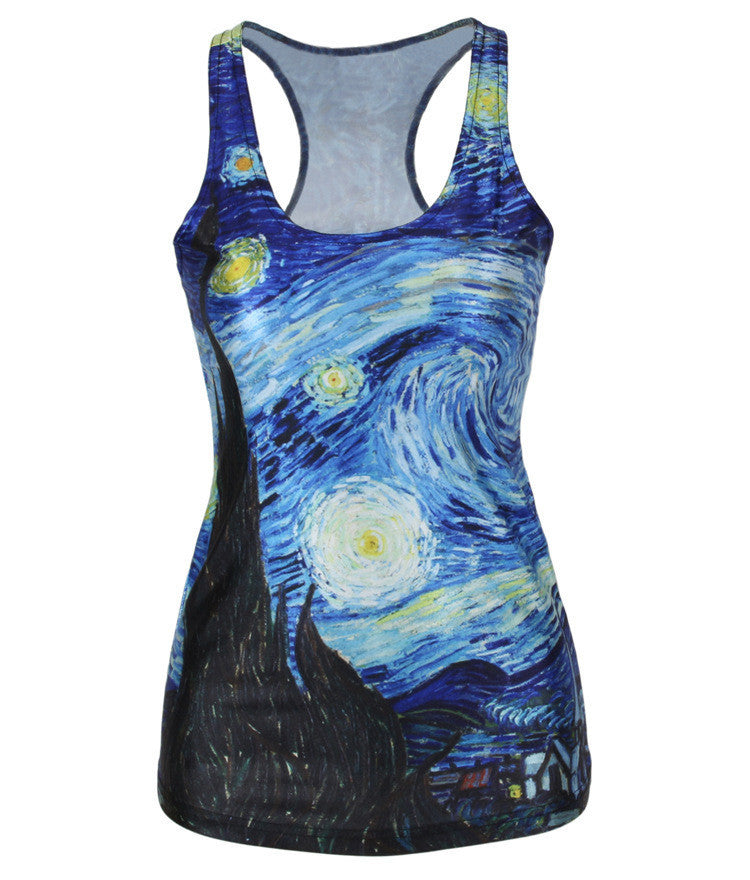 Women Summer Style T Shirt Punk Club Sleeveless Costume 3D T-Shirts Women Fashion Leisure Vest-Dollar Bargains Online Shopping Australia