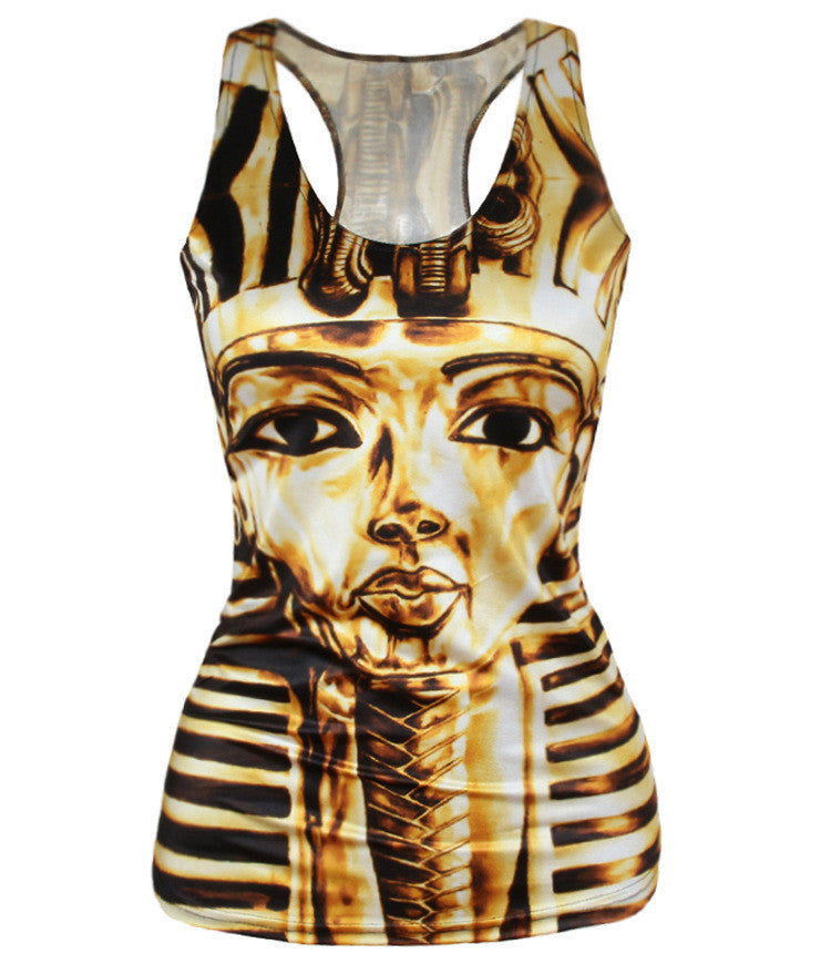 Women Summer Style T Shirt Punk Club Sleeveless Costume 3D T-Shirts Women Fashion Leisure Vest-Dollar Bargains Online Shopping Australia