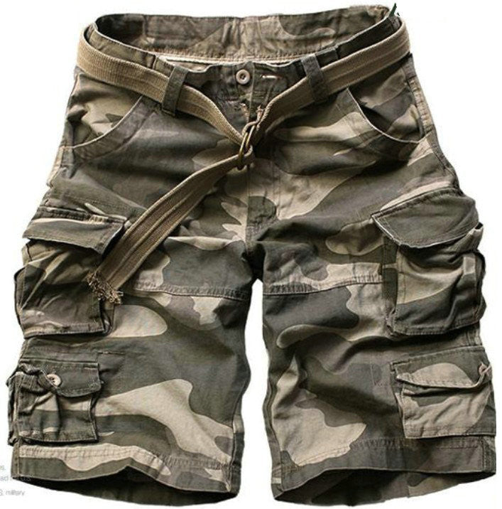 Free Belt High Quality Mens Cargo Shorts Multi-pocket Solid Men Short Pants - CelebritystyleFashion.com.au online clothing shop australia