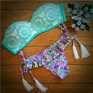 New Brazilian Style Bikinis set Wear Lady Swimwear Print Hater Push Up Women Swimsuit Bathing Suit Sexy Brazilian Bikini Set - CelebritystyleFashion.com.au online clothing shop australia