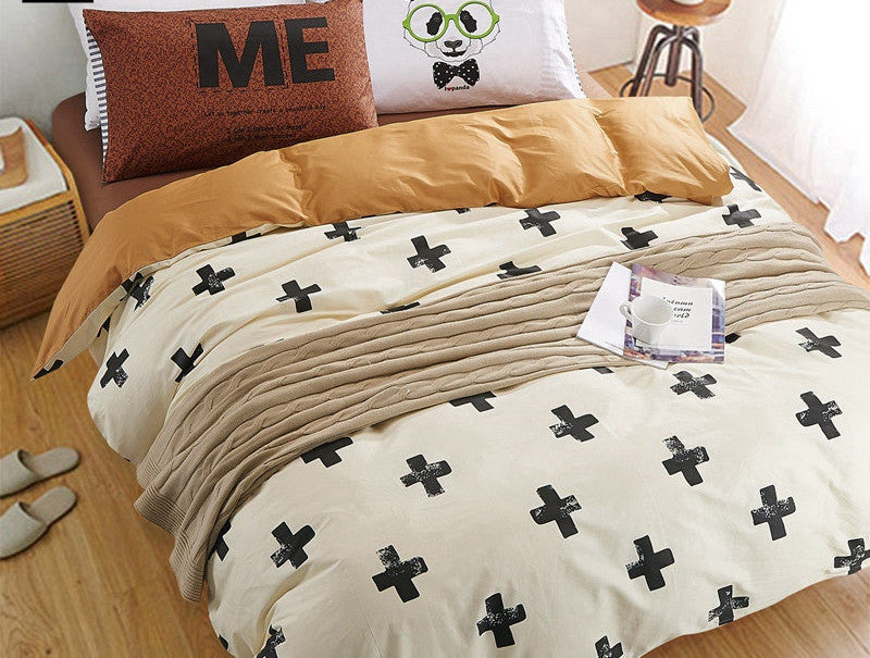 Top cotton Duvet covers set,Gray letters bedding set,Double single duvet covers Twin/Queen/King size,bedclothes #HM4514-Dollar Bargains Online Shopping Australia