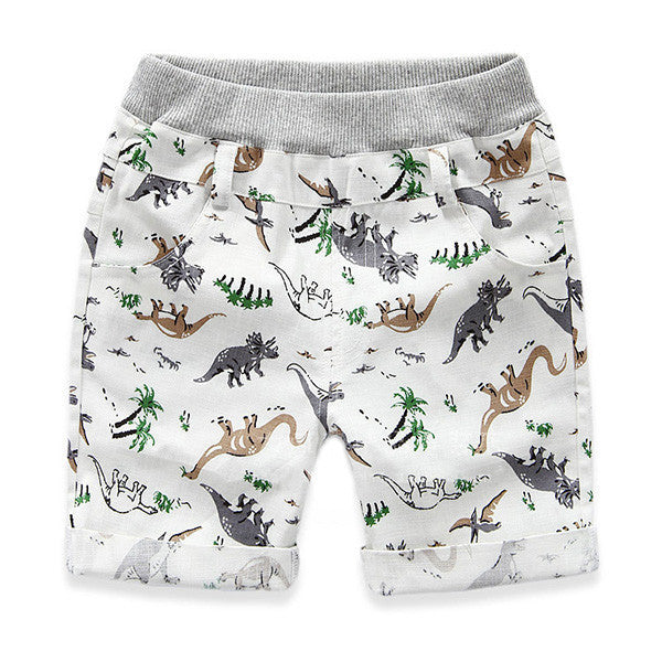 Loose Boys Shorts Summer Children Beach Wear Dinosaur Pattern Boys Bottom Pants 2~7 Ages Kids Boys Character Sports Shorts CI031 - CelebritystyleFashion.com.au online clothing shop australia