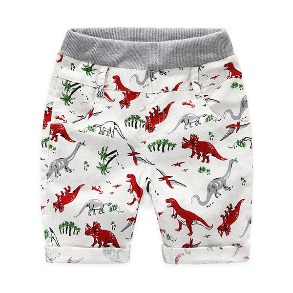 Loose Boys Shorts Summer Children Beach Wear Dinosaur Pattern Boys Bottom Pants 2~7 Ages Kids Boys Character Sports Shorts CI031 - CelebritystyleFashion.com.au online clothing shop australia