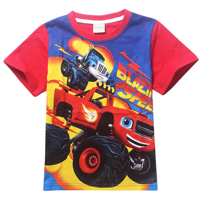 Blaze Monster Machines summer children baby kids boys girls t shirt cotton short sleeve t shirts children kids boys t shirts - CelebritystyleFashion.com.au online clothing shop australia