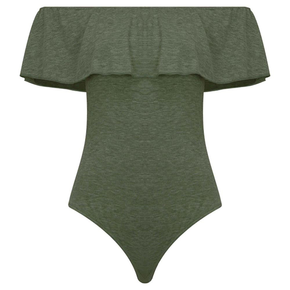 Summer Off Shoulder Backless Rompers Sexy Ruffles Women Bodysuit Crop Tops Blusa Womens Jumpsuit Bodycon Shirts Overalls W5-Dollar Bargains Online Shopping Australia