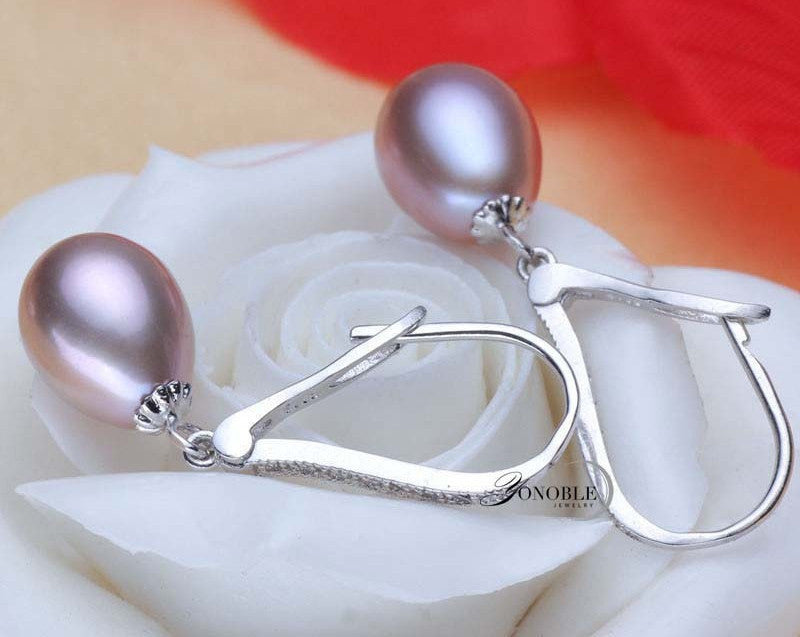 Real Freshwater Pearl Earring Sterling Silver 925 Jewelry Drop Natural Pearl Earrings Wedding Girl Birthday Best Gift White Pink - CelebritystyleFashion.com.au online clothing shop australia