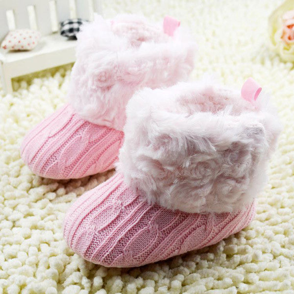 Baby Shoes Infants Crochet Knit Fleece Boots Toddler Girl Boy Wool Snow Crib Shoes Winter Booties - CelebritystyleFashion.com.au online clothing shop australia