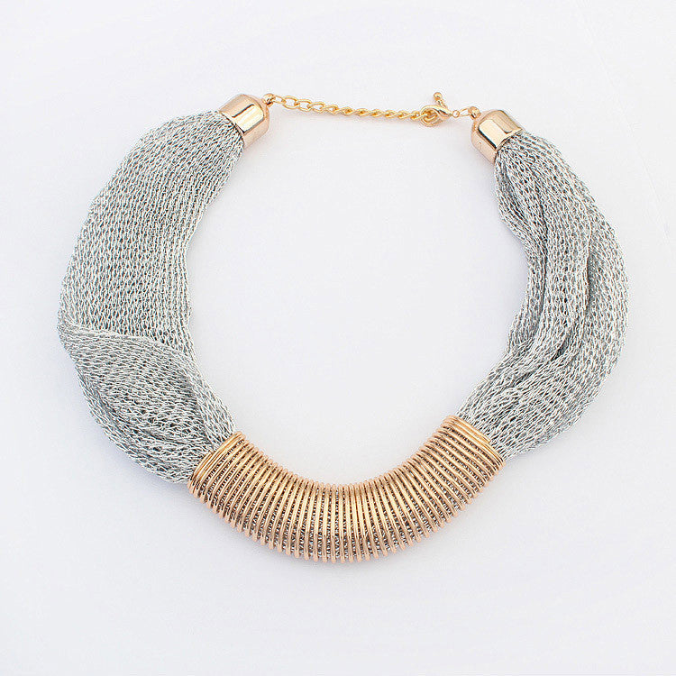 Statement necklace fashion women 2015 collar vintage big chunky chain bib choker silk chain long Necklaces & Pendants Jewelry - CelebritystyleFashion.com.au online clothing shop australia