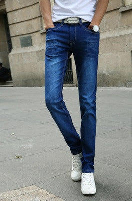 Men's Casual Stretch Skinny Jeans Trousers Tight Pants Solid Colors-Dollar Bargains Online Shopping Australia