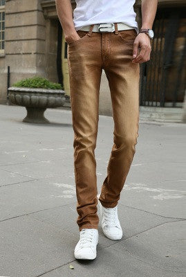 Fashion Men's Casual Stretch Skinny Jeans Trousers Tight Pants Solid Colors - CelebritystyleFashion.com.au online clothing shop australia