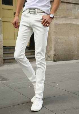 Men's Casual Stretch Skinny Jeans Trousers Tight Pants Solid Colors-Dollar Bargains Online Shopping Australia