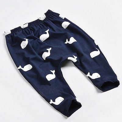 Baby Kids Boys Girls Pants Children Cartoon Whale 100% Cotton Pants Trousers Leggings - CelebritystyleFashion.com.au online clothing shop australia