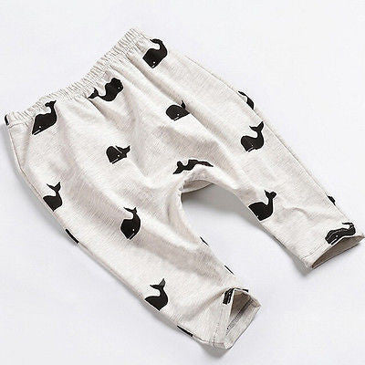 Baby Kids Boys Girls Pants Children Cartoon Whale 100% Cotton Pants Trousers Leggings - CelebritystyleFashion.com.au online clothing shop australia