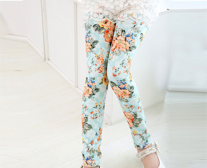 girl pants printing Flower girls leggings Toddler Classic Leggings 2-14Ybaby girls leggings kids leggings - CelebritystyleFashion.com.au online clothing shop australia