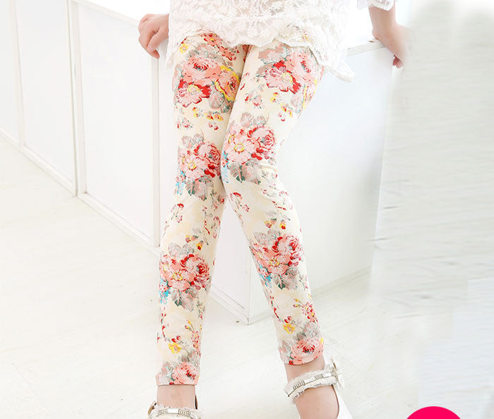 girl pants printing Flower girls leggings Toddler Classic Leggings 2-14Ybaby girls leggings kids leggings - CelebritystyleFashion.com.au online clothing shop australia
