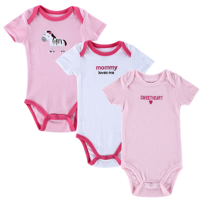 BABY BODYSUITS 3PCS 100%Cotton Infant Body Short Sleeve Clothing Similar Jumpsuit Printed Baby Boy Girl Bodysuits - CelebritystyleFashion.com.au online clothing shop australia