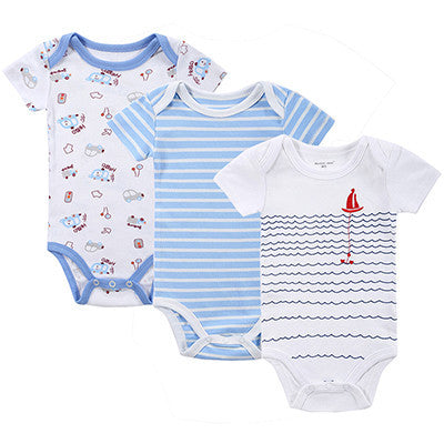 BABY BODYSUITS 3PCS 100%Cotton Infant Body Short Sleeve Clothing Similar Jumpsuit Printed Baby Boy Girl Bodysuits - CelebritystyleFashion.com.au online clothing shop australia