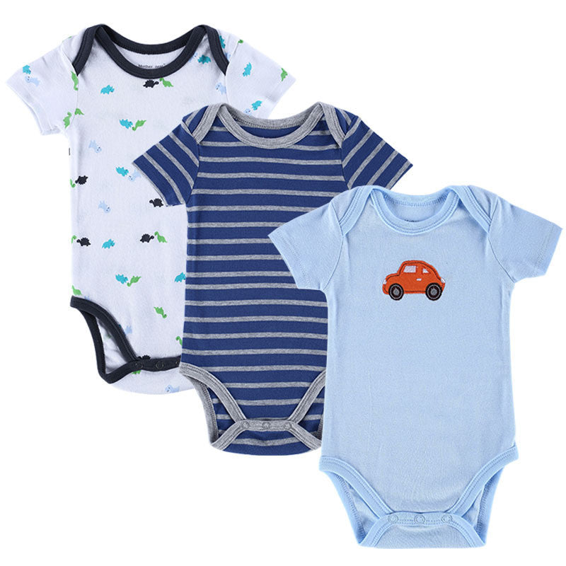 BABY BODYSUITS 3PCS 100%Cotton Infant Body Short Sleeve Clothing Similar Jumpsuit Printed Baby Boy Girl Bodysuits - CelebritystyleFashion.com.au online clothing shop australia