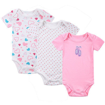 BABY BODYSUITS 3PCS 100%Cotton Infant Body Short Sleeve Clothing Similar Jumpsuit Printed Baby Boy Girl Bodysuits - CelebritystyleFashion.com.au online clothing shop australia