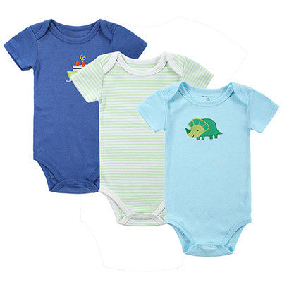 BABY BODYSUITS 3PCS 100%Cotton Infant Body Short Sleeve Clothing Similar Jumpsuit Printed Baby Boy Girl Bodysuits - CelebritystyleFashion.com.au online clothing shop australia