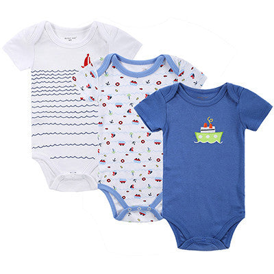 BABY BODYSUITS 3PCS 100%Cotton Infant Body Short Sleeve Clothing Similar Jumpsuit Printed Baby Boy Girl Bodysuits - CelebritystyleFashion.com.au online clothing shop australia