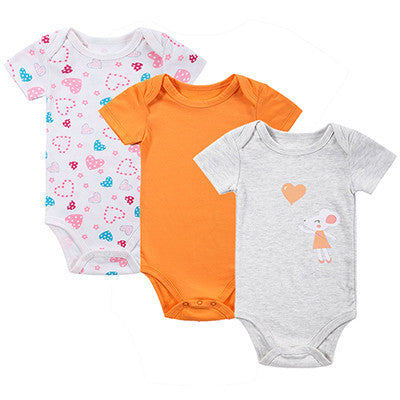 BABY BODYSUITS 3PCS 100%Cotton Infant Body Short Sleeve Clothing Similar Jumpsuit Printed Baby Boy Girl Bodysuits - CelebritystyleFashion.com.au online clothing shop australia