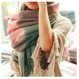 Fashion Wool Winter Scarf Women Spain Desigual Scarf Plaid Thick Brand Shawls and Scarves for Women - CelebritystyleFashion.com.au online clothing shop australia