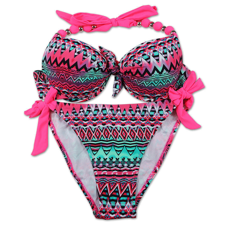 Bikinis Women Print Floral Bikini Women Swimsuits Brazilian Push Up Bikini Set Bathing Suits Plus Size Swimwear Female XXL - CelebritystyleFashion.com.au online clothing shop australia