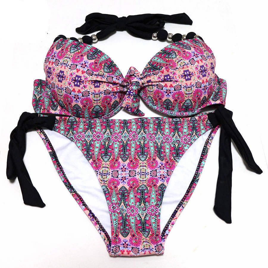 Bikinis Women Print Floral Bikini Women Swimsuits Brazilian Push Up Bikini Set Bathing Suits Plus Size Swimwear Female XXL - CelebritystyleFashion.com.au online clothing shop australia
