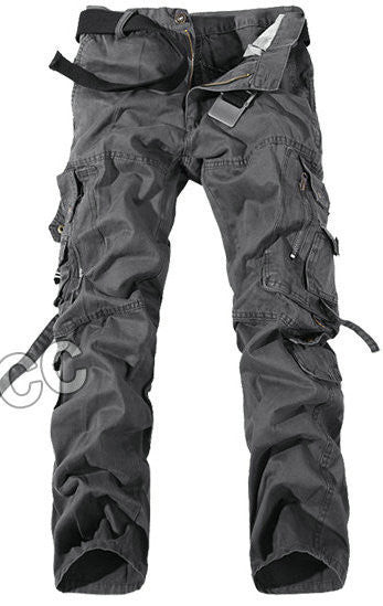 Top Fashion Multi-Pocket Solid Mens Cargo Pants High Quality Plus Size Men Trousers Size 28-42 - CelebritystyleFashion.com.au online clothing shop australia