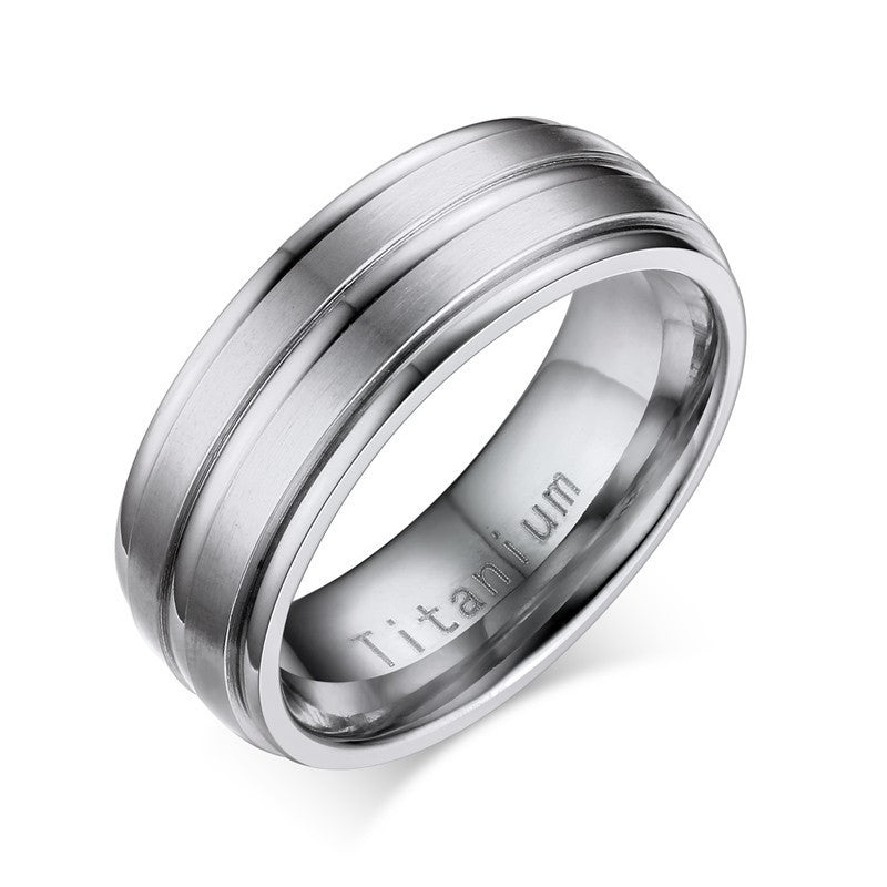 8mm Black Men Ring 100% Titanium Carbide Men's Jewelry Wedding Bands Classic Boyfriend Gift - CelebritystyleFashion.com.au online clothing shop australia