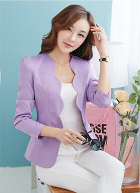 Fashion Spring autumn Women Suit Jacket Coat Solid color slim OL ladies work wear blazer-Dollar Bargains Online Shopping Australia