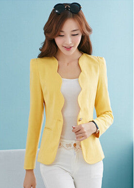 Fashion Spring autumn Women Suit Jacket Coat Solid color slim OL ladies work wear blazer-Dollar Bargains Online Shopping Australia