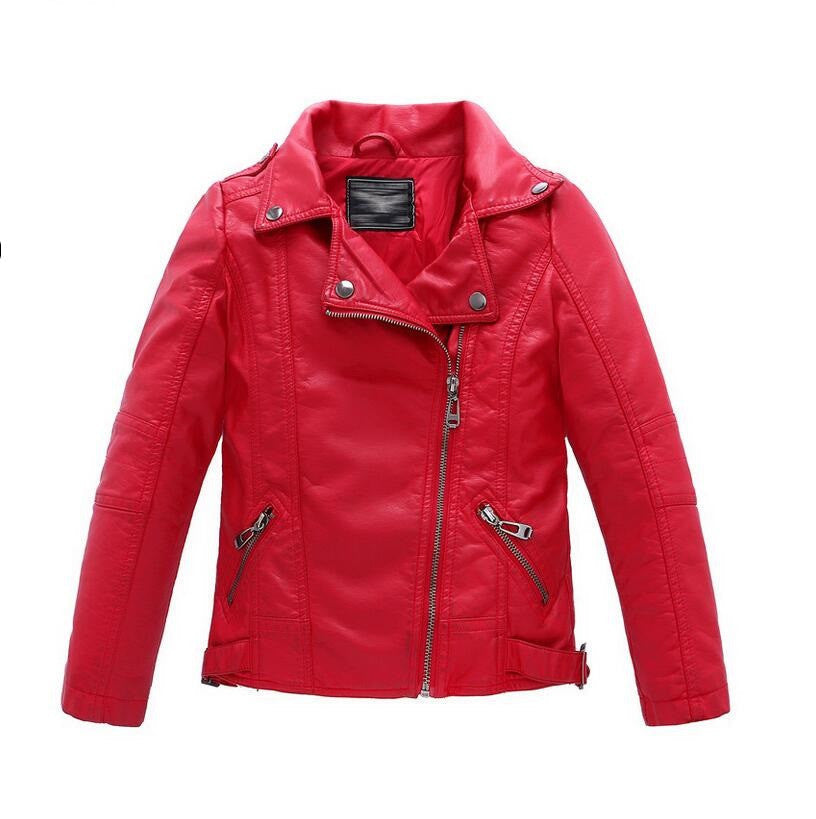 Teenager Girl Boys Leather Jacket Boys Casual Black Solid Children Outerwear Kids Girls Coats Spring Leather Jackets New - CelebritystyleFashion.com.au online clothing shop australia