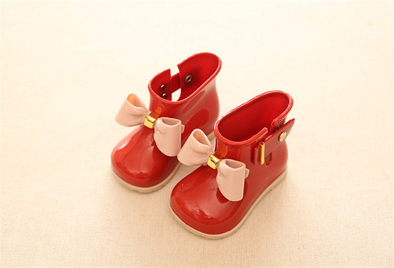 Kids baby girls Rain Boots Warm Beauty Bow Rainboots Fashion Rubber Shoes Toddler Kids Jelly shoes - CelebritystyleFashion.com.au online clothing shop australia