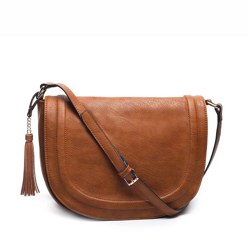 casual crossbody bag soft cover solid saddle tassel women messenger bags high quality shoulder bag for women - CelebritystyleFashion.com.au online clothing shop australia