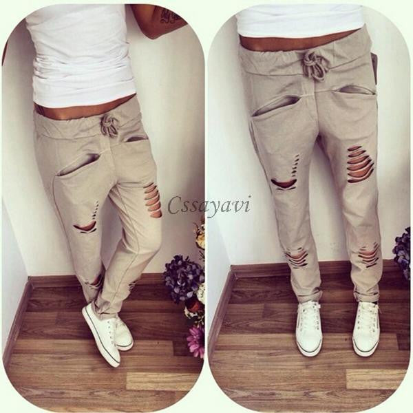 Fashion women Sweatpants S-XL Plus Size Flower Printed Womens Harem Pants Nineth Capris Casual Trousers-Dollar Bargains Online Shopping Australia